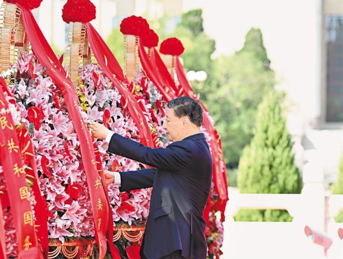 烈士纪念日向人民英雄敬献花篮仪式在京隆重举行  习近平李强赵乐际王沪宁蔡奇丁薛祥李希韩正出席